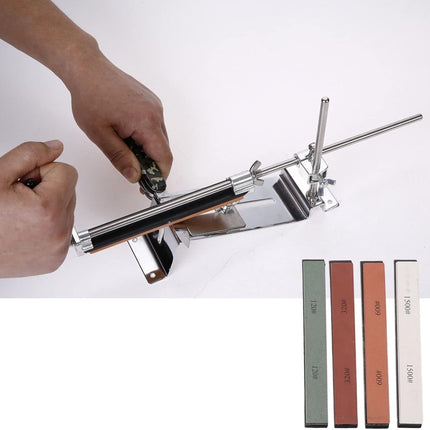 Knife Sharpening System with Coarse and Fine Stones, Fixed Angle Sharpener for Kitchen and Hunting Knives