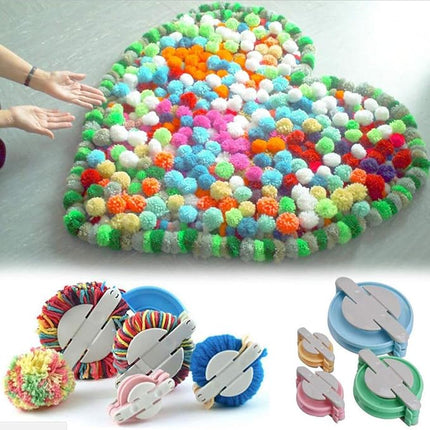 Pom-Pom Maker Set for Easy DIY Crafts | Four Sizes for Versatile Fun