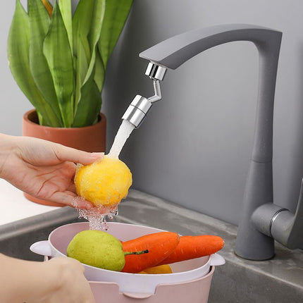 Rotating Faucet Extender, 720 Degree Swivel Tap Extension, Built-In Aerator Reduces Splashing and Mess at the Sink