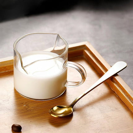Espresso Measuring Cups with Double Spouts | 4 oz Borosilicate Glass for Clean Pouring and Accurate Shots