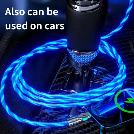 USB C Cable with LED Light, 540 Degree Rotating Fast Charging Cable, iPhone Charging Cable, Phone Charger Cord – image 9