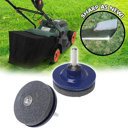 Drill-Powered Blade Sharpening Tool with Adjustable Angle and Non-Slip Grip for Lawnmower Blades and Pruning Shears