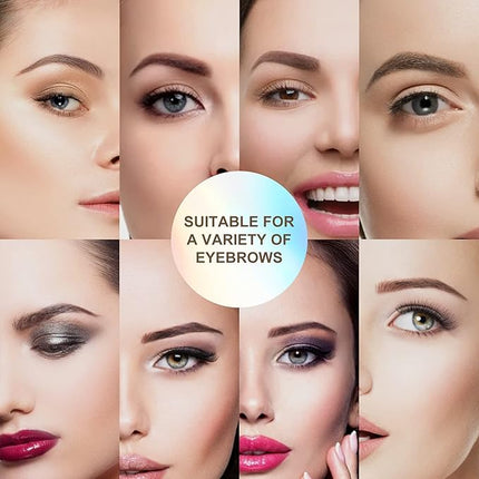 Eyebrow Stamp and Stencil Kit for Symmetrical Brow Shaping at Home, Multiple Stencil Shapes and 3 Shade Options