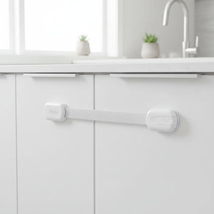 Child Safety Cabinet Locks with Flexible Strap Design | Adhesive Baby Proofing for Quick Installation