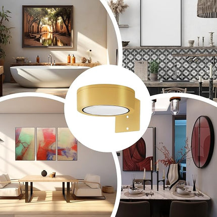 LED Picture Light with Remote, Gold Rechargeable Wall Light for Artwork, Photo Frames and Gallery Walls