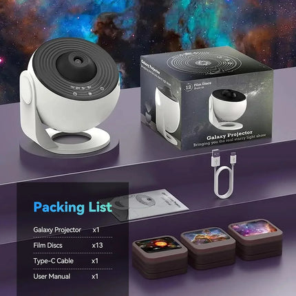 Galaxy Projector with Adjustable Brightness & Starry Sky Display | Home Ambiance for Relaxation and Entertainment