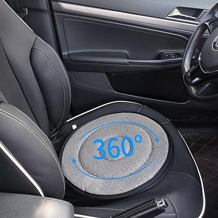 360 Degree Rotating Car Seat Cushion, Breathable Fabric, Anti-Slip Base, 4 Colors, Swivel Aid for Easier Entry and Exit