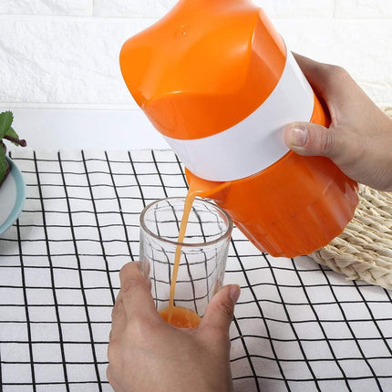 Manual Citrus Juicer with Ridged Reamer and Built In Strainer, Compact Hand Press for Home and Travel