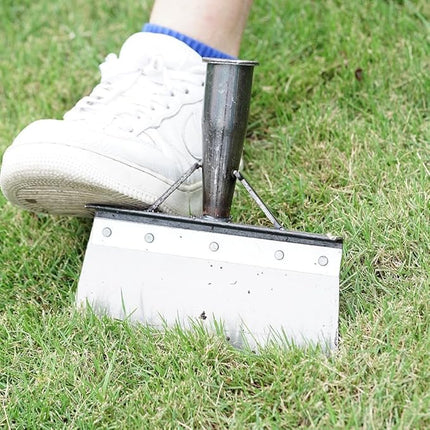 Garden Shovel and Weeding Hoe with Sharp Black Carbon Steel Blade, 3 in 1 Digging and Moss Scraper Tool, 21 cm to 30 cm Blade Widths