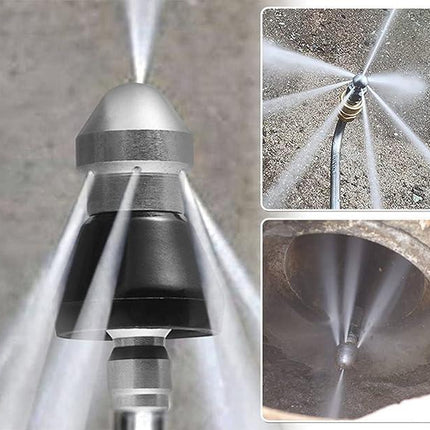 Drain Cleaning Nozzle for Pressure Washer, High Pressure Sewer Jet Nozzle for Clogged Pipes, Grease and Sludge Removal