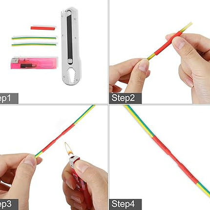 Heat Shrink Tubing Kit, 530 Piece Wire Insulation Sleeve Assortment for Cable Repair at Home, Car and Workshop