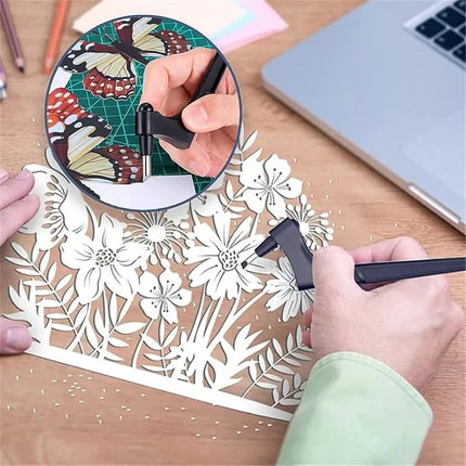Precision Craft Knife for Paper Cutting, Hobby Knife for Stickers, Scrapbooking and Stencils, Detail Art Tool