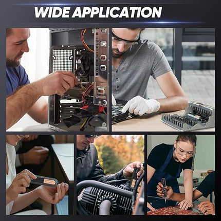 Electric Screwdriver Kit with 180 Interchangeable Bits, Powered Precision Driver Set for Electronics and Appliances