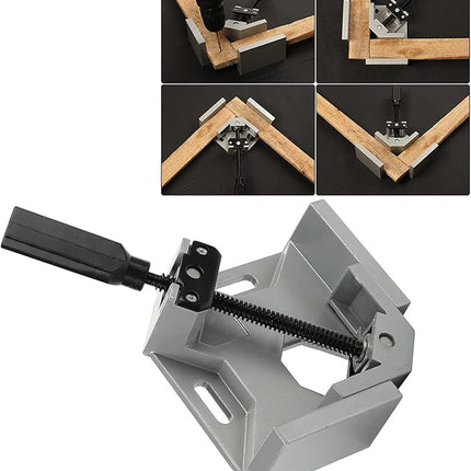 90 Degree Corner Clamp with Adjustable Grip and Anti Skid Jaws for Picture Frames, Boxes and Woodworking Joints