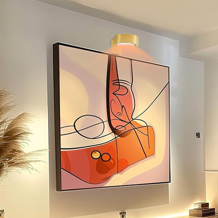 LED Picture Light with Remote, Gold Rechargeable Wall Light for Artwork, Photo Frames and Gallery Walls