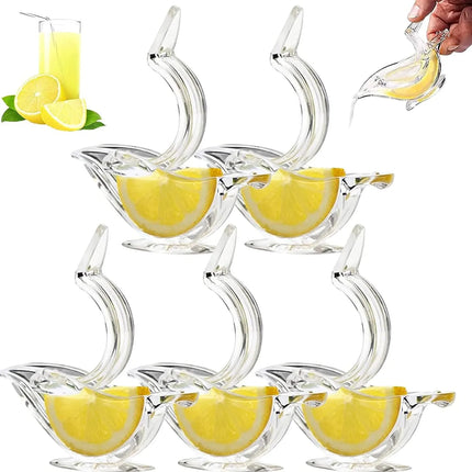 Manual Lemon Squeezer for Drinks and Cooking, Hand Citrus Press that Aims Juice Down, No Splatter Squeeze