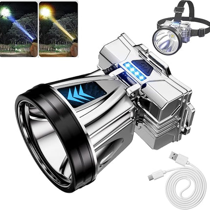 LED Headlamp, USB Rechargeable Head Torch with Hands Free Beam for Camping, Running and Home Repairs