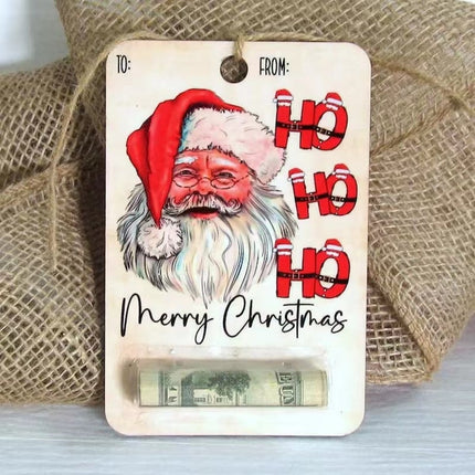 Christmas Ornaments Money Holder, Handmade Wooden Christmas Tree Ornament for Cash Gifts, Christmas Decorations – image 7