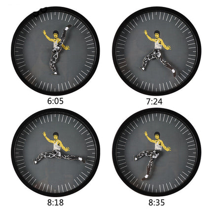 Kung Fu Wall Clock for Bedroom or Living Room, Novelty Martial Arts Home Decor and Gift Idea