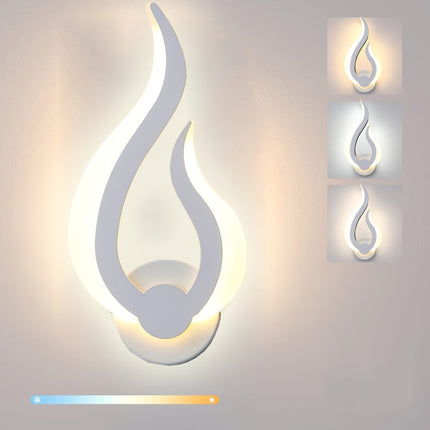 Flame-Shaped LED Wall Light with 10W Warm White Glow | Modern Acrylic Sconce for Elegant Ambient Illumination