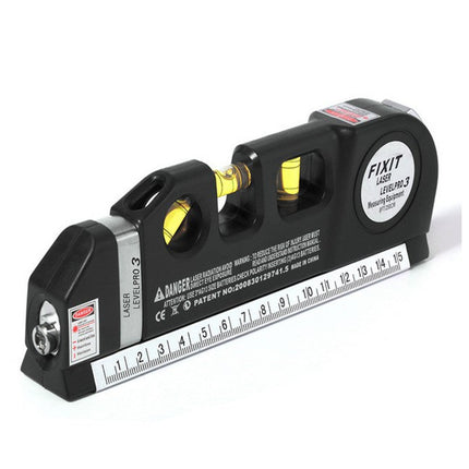 Laser Level Tape Measure Tool, 3 in 1 with Spirit Level, Distance and Angle Measuring for DIY Home Projects and Alignment