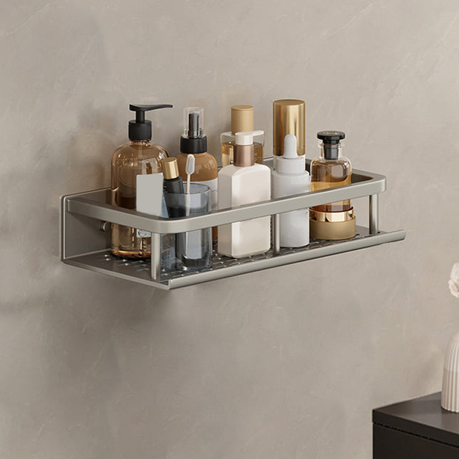 Bathroom Shelf Wall Mounted, Bathroom Wall Shelf with Towel Rack, Rust Resistant Small Bathroom Storage Shelf
