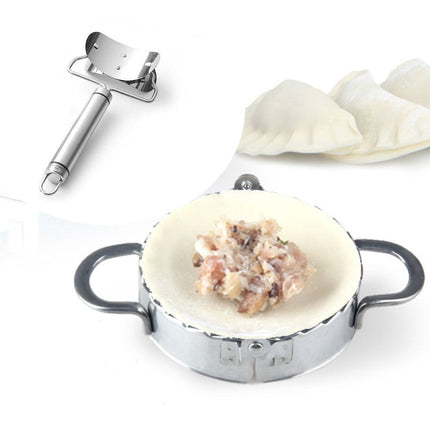 Dumpling Press and Dough Cutter Kit for Evenly Sealed Homemade Dumplings, Beginner Friendly Kitchen Set