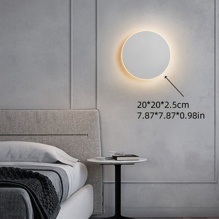 Minimalist LED Round Wall Light with Soft Ambient Glow | Modern Design for Bedrooms and Hallways
