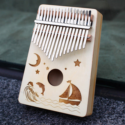 Kalimba Thumb Piano, Natural Wood Finger Piano for Beginners and Kids, 11 Styles Including Acacia, Bamboo and Walnut