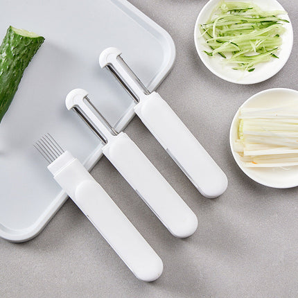Multi-Function Vegetable Peeler with Rotating Blades, Kitchen Slicing Tool for Peeling, Julienne and Food Prep