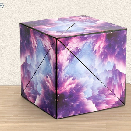 Magnetic Puzzle Cube Fidget Toy, Over 70 Shapes, Links to Other Cubes with Internal Magnets, for Kids and Adults