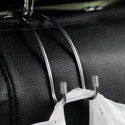 Car Headrest Hooks for Handbags, Coats and Shopping Bags, Backseat Hangers That Free Up Seat Space and Legroom