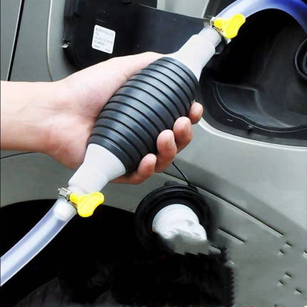 Manual Siphon Pump for Gas, Oil and Water, Hand Squeeze Transfer Pump for Fuel Cans, Mowers and Coolant