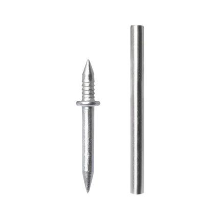 No Drill Wall Nails, 100 Pcs High Carbon Steel Nail and Sleeve Set for Concrete and Brick, Hammer In Fixings