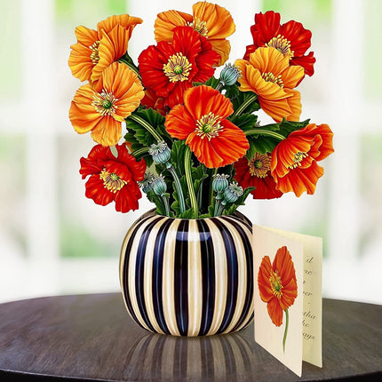 3D Pop-Up Flower Bouquet Greeting Card, 18 Flower Designs, Long-Lasting Keepsake Blooms, Gift for Birthdays and All Occasions