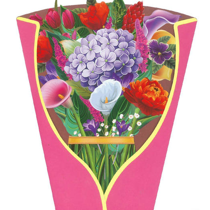 3D Pop-Up Flower Bouquet Greeting Card, 18 Flower Designs, Long-Lasting Keepsake Blooms, Gift for Birthdays and All Occasions