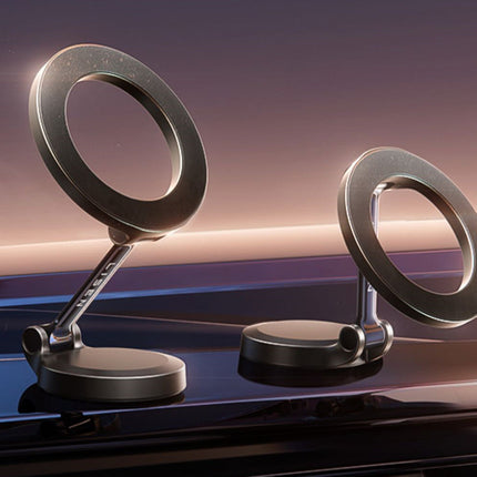 Car Phone Mount, Magnetic Hands Free Holder That Fits All Mobile Phones and Car Models, Switch Modes One Handed