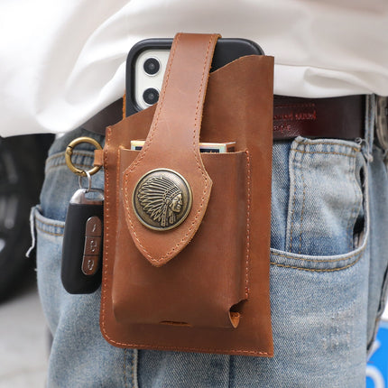 Premium Leather Phone Holster with Secure Belt Clip | Stylish Protection for Your Device