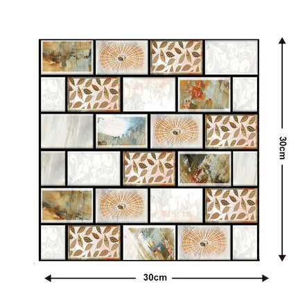 Self-Adhesive Wall Tiles for Easy Home Makeover | Decorative Design for Instant Style Upgrade (Set of 10)