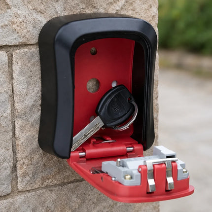 4-Digit Combination Key Lock Box with Weatherproof Design | Secure Storage for Home and Vehicle Keys