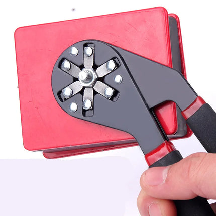 Self Adjusting Wrench with Self Tightening Jaws for Nuts and Bolts, Red and Yellow Universal Spanner for DIY Home Repairs
