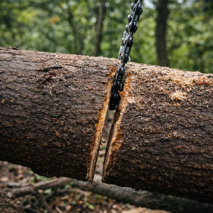 Pocket Chainsaw with High Carbon Steel Chain, Hand Rope Saw with Paracord Handles for Camping and Firewood