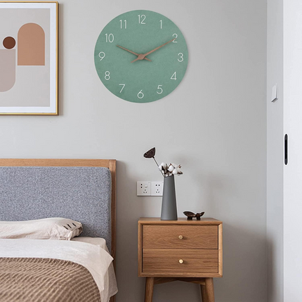 Minimalist Wall Clock with Silent Quartz Movement | Scandinavian Wood Design for Calm Home Décor