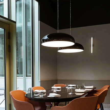 Italian Modern Pendant Light with Aluminium Dome | Soft LED Illumination for Contemporary Spaces