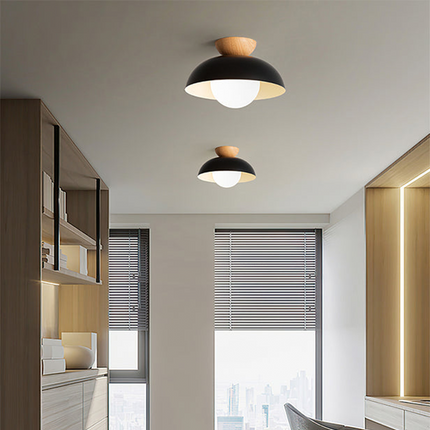 Nordic Dome Ceiling Light with Eco-Friendly Metal & Glass | Soft Diffused Illumination for Modern Spaces