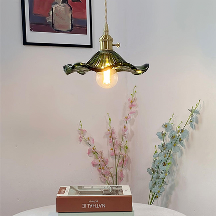 Flower Glass LED Pendant Light with Unique Design | Warm Glow for Cozy Home Ambience