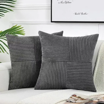 Corduroy Cushion Covers with Soft Striped Texture | Stylish Home Décor for Living Room and Bedroom