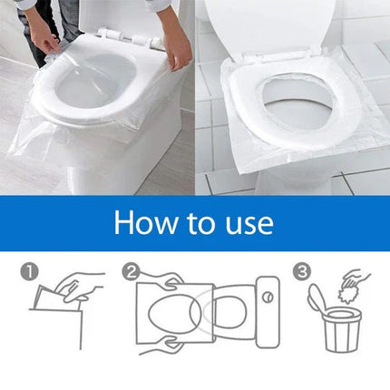 Disposable Toilet Seat Covers, Waterproof Individually Wrapped Seat Protectors for Travel and Public Restrooms