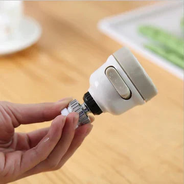 Faucet Spray Head with 3 Stream Modes, 360 Degree Rotating Pressure Boost Tap Attachment, Tool-Free Twist-On Install