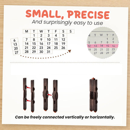 Connected Calendar Stamp for Bullet Journal Supplies, Scrapbook Supplies and Stationery – image 7